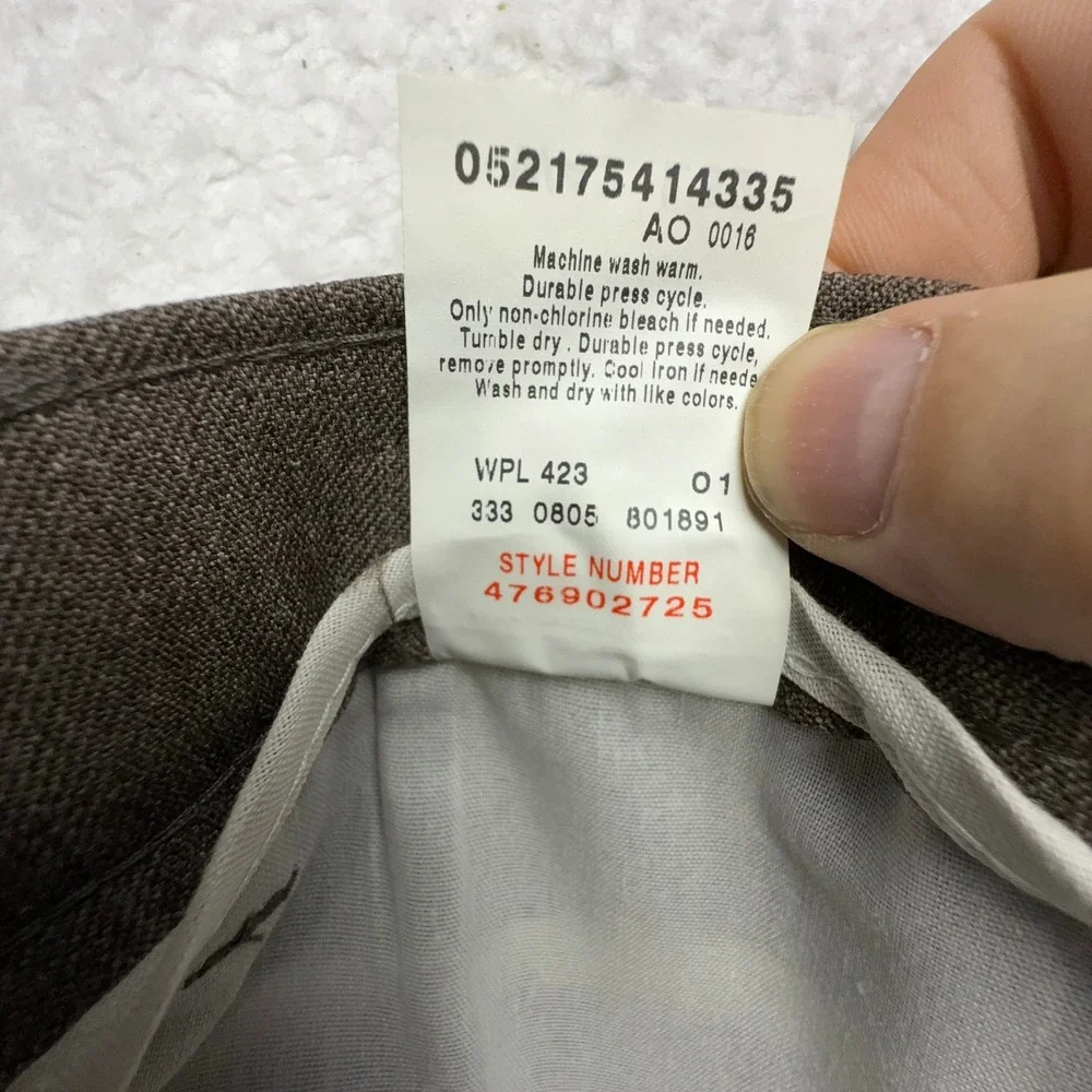 Levi‎ Strauss Action Slacks Mens 42x32 Brown Polyester Dress Pants 476902725 NWT